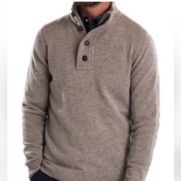 Barbour Sweater With half Zip MKN0585 Stone FW23/24 size small EUC - Picture 13 of 14